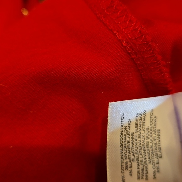 Anne Klein Vibrant Red 3/4 Sleeve Button Down Top - Picture 9 of 11